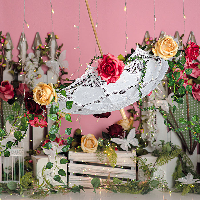 Umbrellas and Blooms - HSD Photography Backdrops