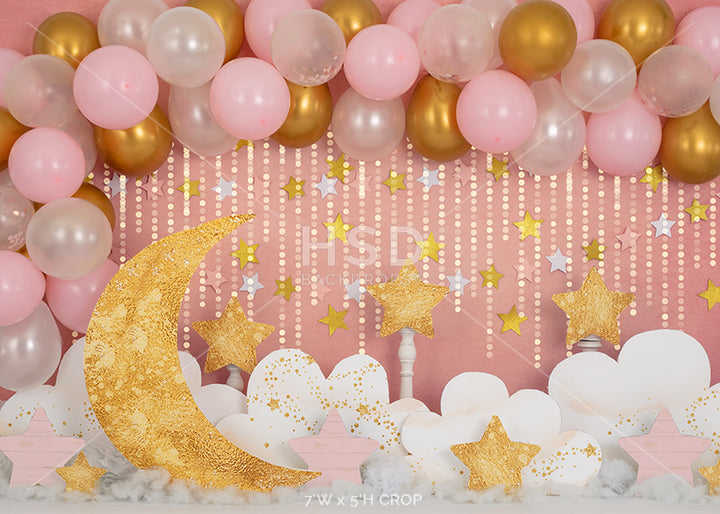 Twinkle Twinkle Little Star (Pink) - HSD Photography Backdrops