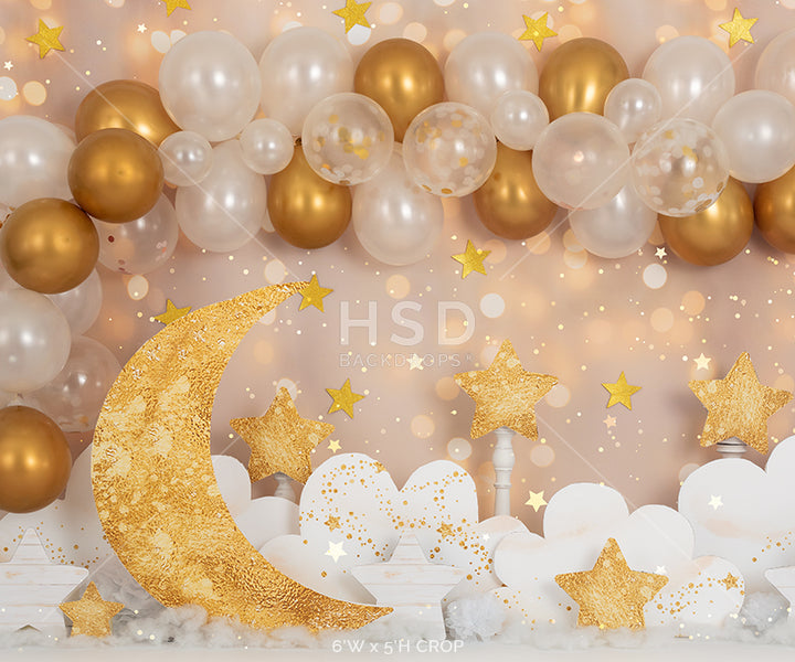 Twinkle Twinkle Little Star Themed Backdrop for Birthday Photos