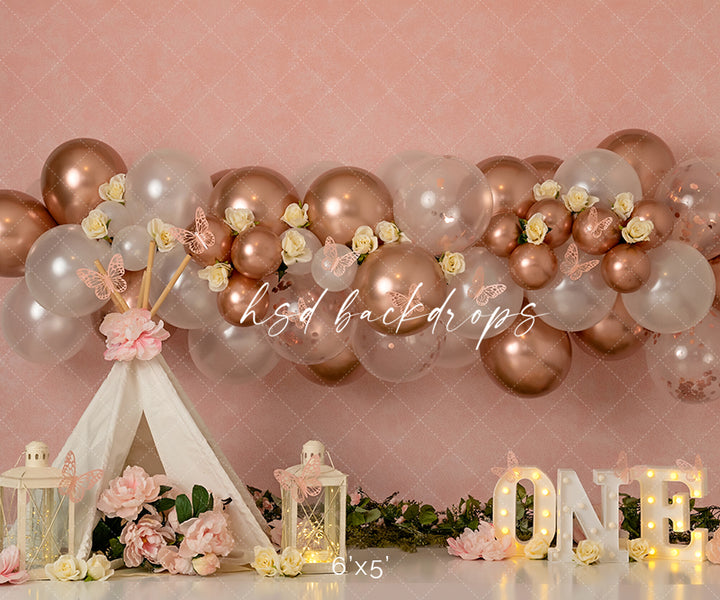 Boho Birthday Backdrop Photography for Cake Smash Sessions