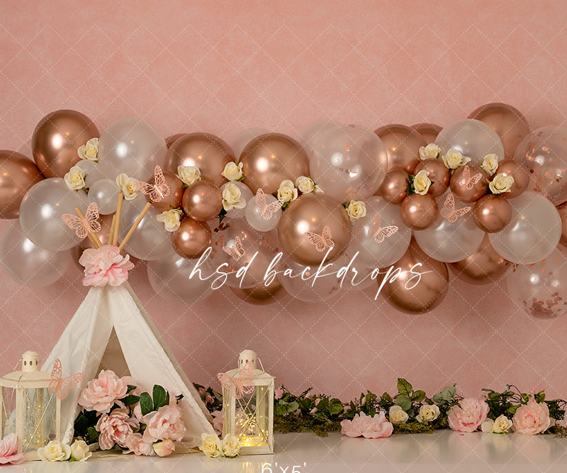 Boho Butterfly Balloons - HSD Photography Backdrops