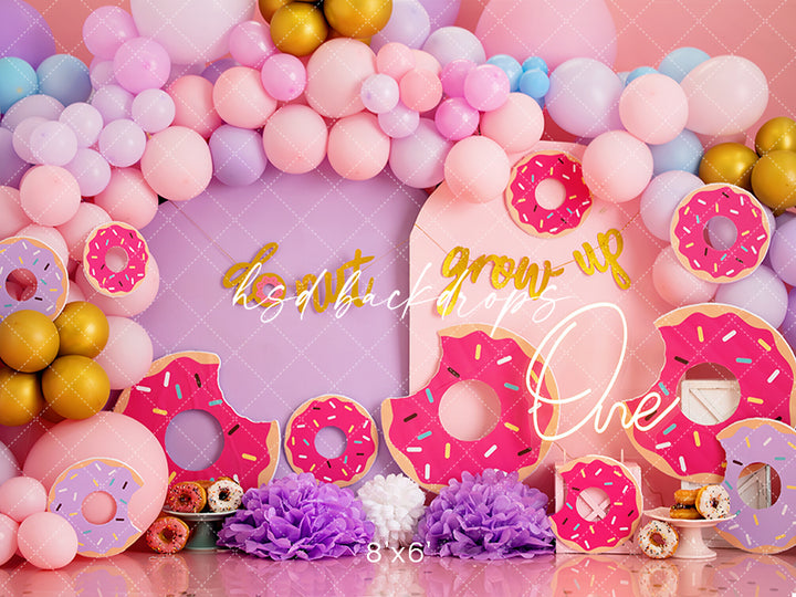 Donut Grow Up (girl) - HSD Photography Backdrops