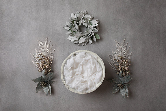 Wintry White Floral II | A Perfect Winter Coll. | Digital - HSD Photography Backdrops