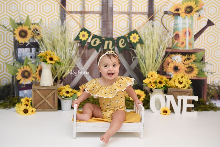 Sunflower Set Up - HSD Photography Backdrops