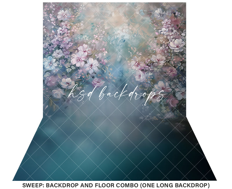 Elsie Fine Art Floral Backdrop (sweep options) - HSD Photography Backdrops 