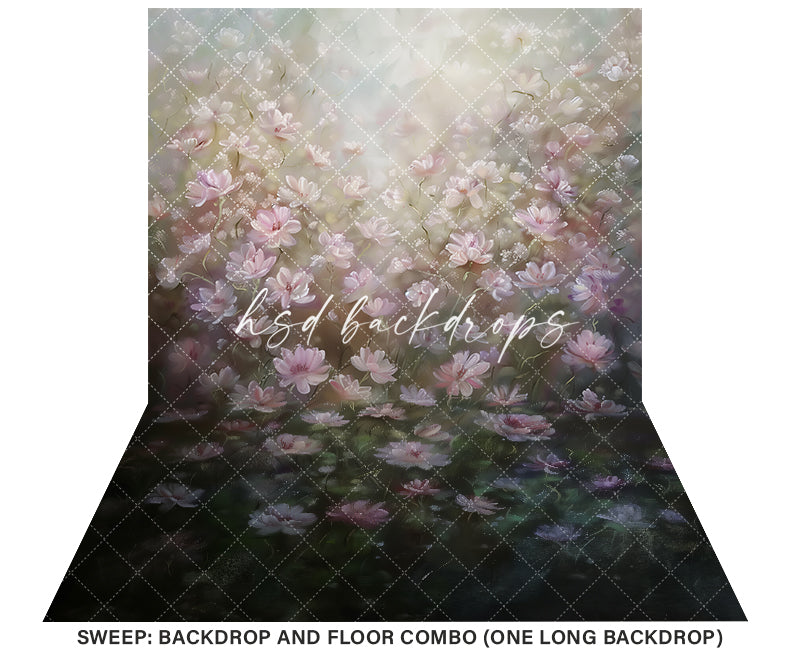 Finch Fine Art Floral Backdrop (sweep options) - HSD Photography Backdrops 
