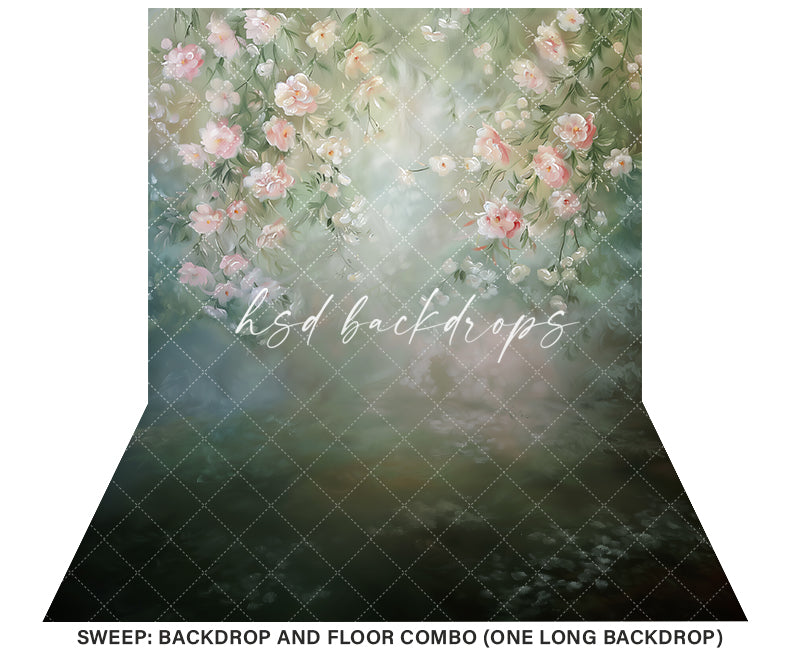 Faye Fine Art Floral Backdrop (sweep options) - HSD Photography Backdrops 