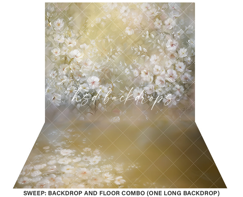 Soleil Fine Art Floral Backdrop (sweep options) - HSD Photography Backdrops 