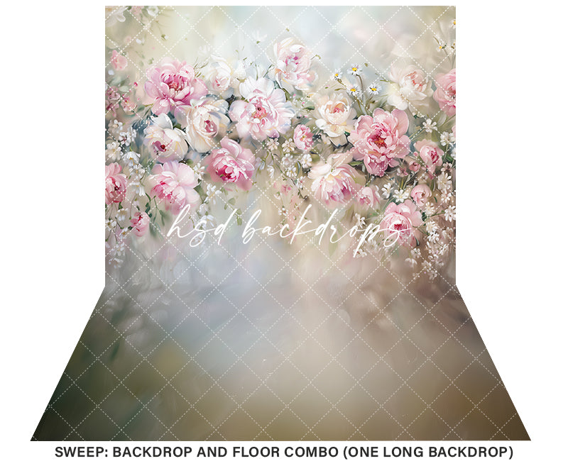 Eloise Floral Photo Backdrop (sweep options) - HSD Photography Backdrops 