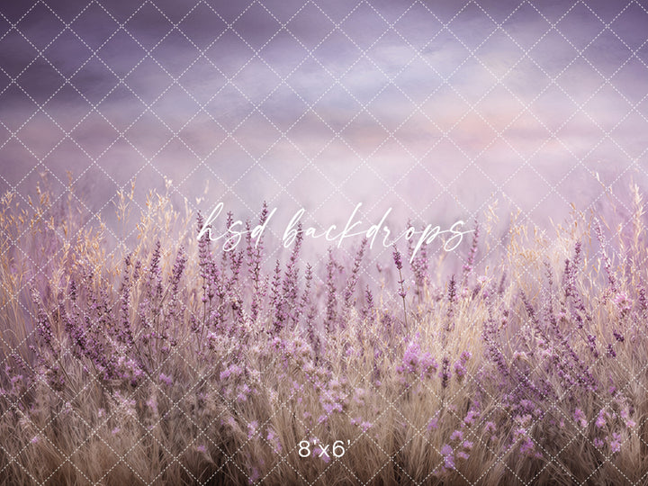 Lavender Haze Meadow – Soft Floral Backdrop