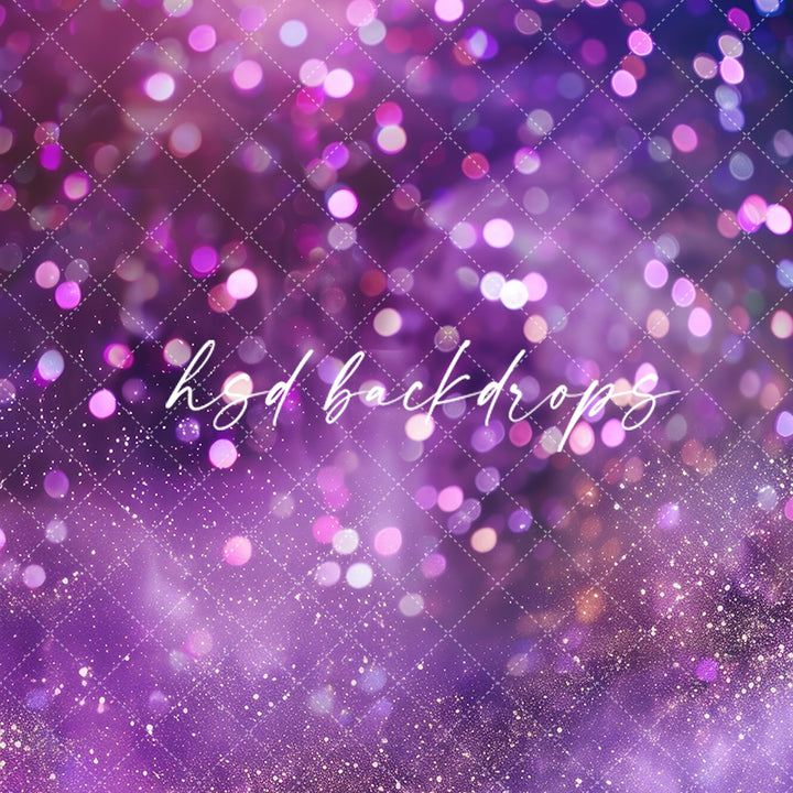 Purple Bokeh Glam Superstar Concert Photo Backdrop Swift