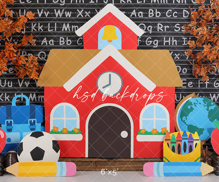 School House Back to School Backdrop for Photography 