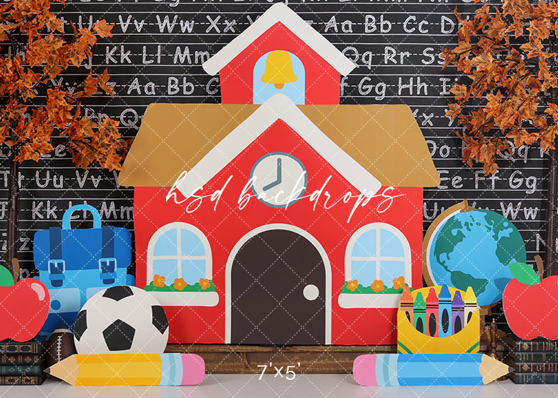 School House Back to School Backdrop for Photography