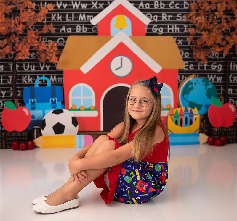 School House Back to School Backdrop for Photography