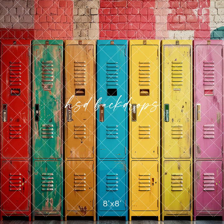 Colorful Vintage Lockers (sweep options)