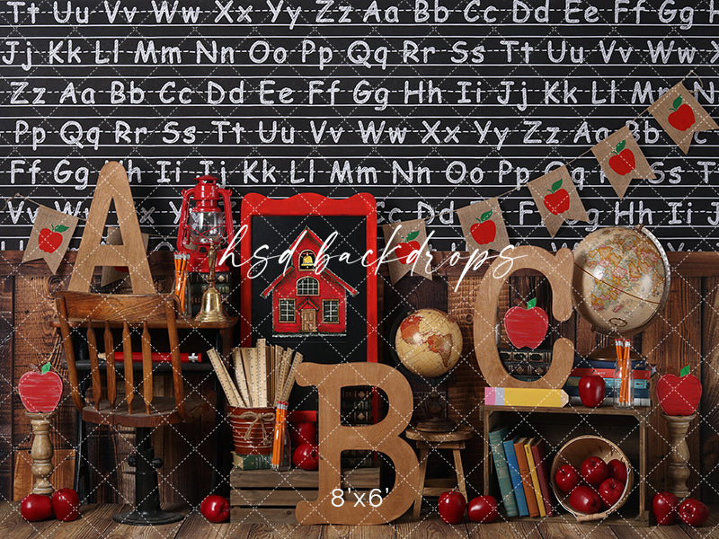 Rustic Classroom Back to School Backdrop for Pictures