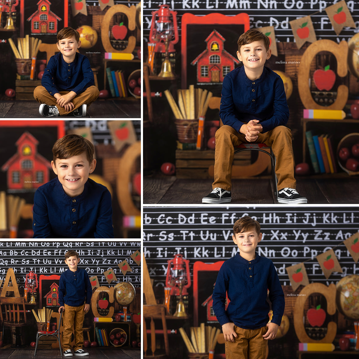 Rustic Classroom Back to School Backdrop for Pictures
