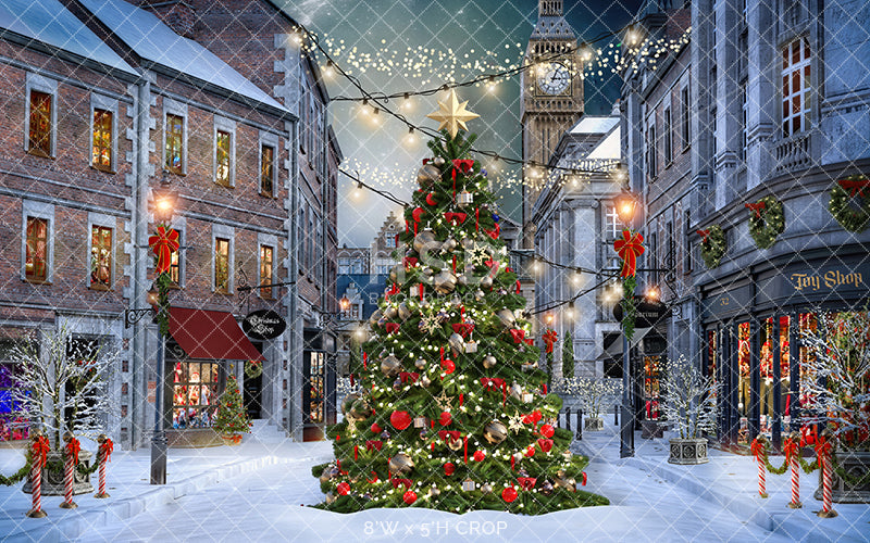 Downtown Christmas Tree - HSD Photography Backdrops 