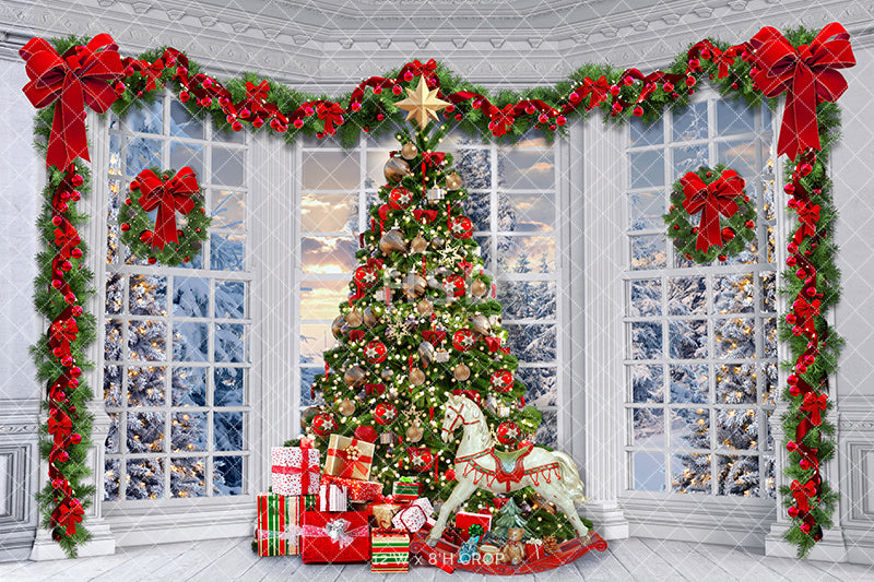 Around the Christmas Tree - HSD Photography Backdrops 