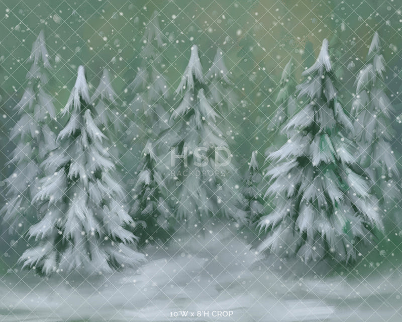 Dreamy Winter Forest - HSD Photography Backdrops 