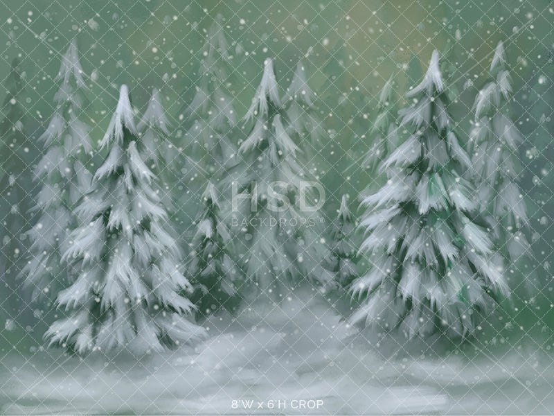Dreamy Winter Forest - HSD Photography Backdrops 