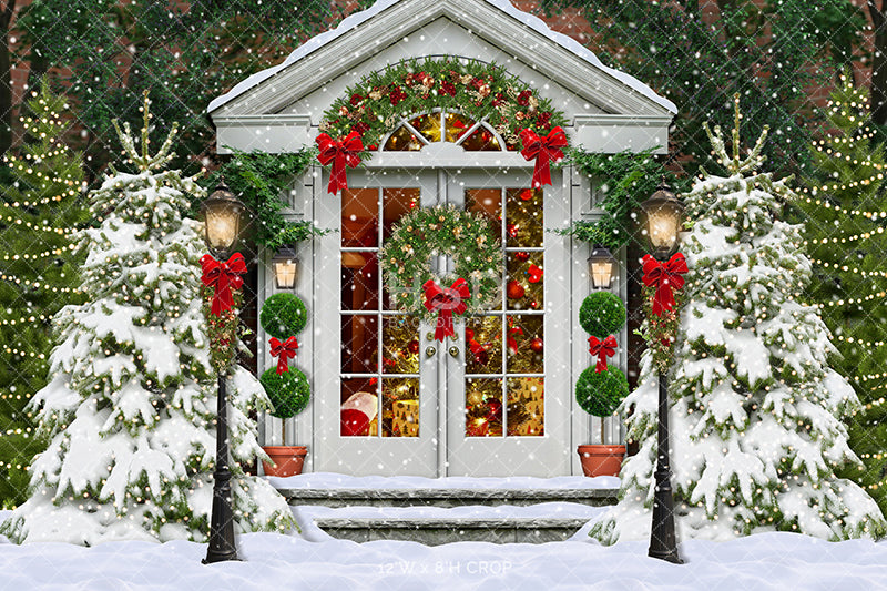 Snowy Christmas Scene - HSD Photography Backdrops 