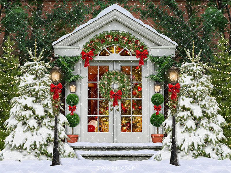 Snowy Christmas Scene - HSD Photography Backdrops 