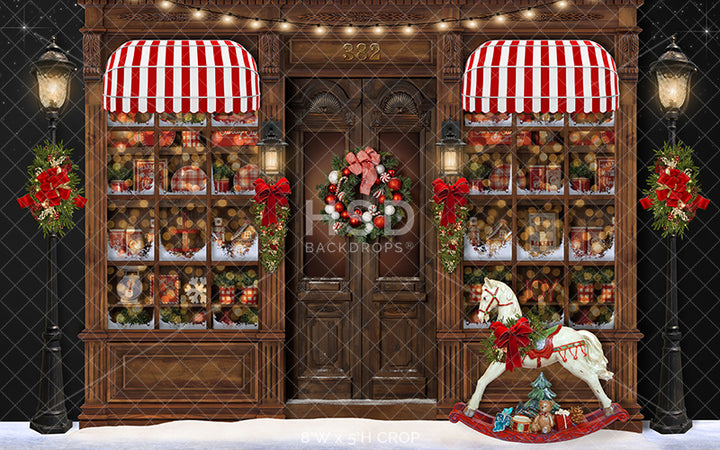 Vintage Christmas Gift Shop - HSD Photography Backdrops 