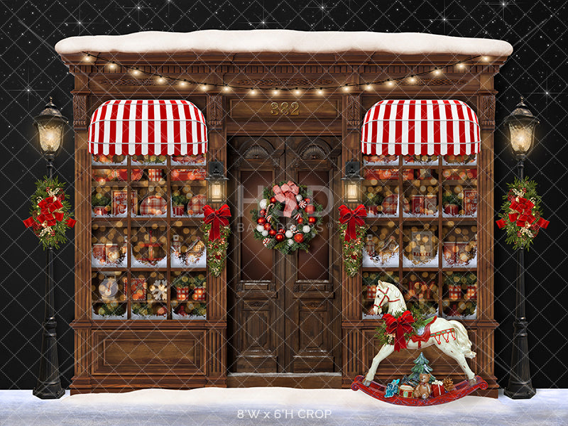 Vintage Christmas Gift Shop - HSD Photography Backdrops 