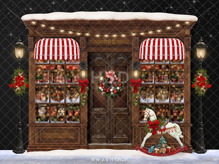 Vintage Christmas Gift Shop - HSD Photography Backdrops 