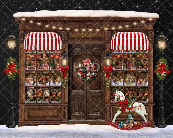 Vintage Christmas Gift Shop - HSD Photography Backdrops 