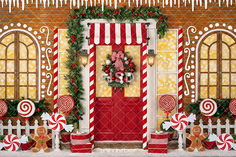 North Pole Gingerbread House - HSD Photography Backdrops 