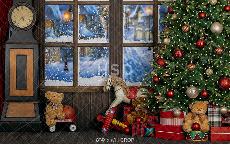 Christmas Village View - HSD Photography Backdrops 