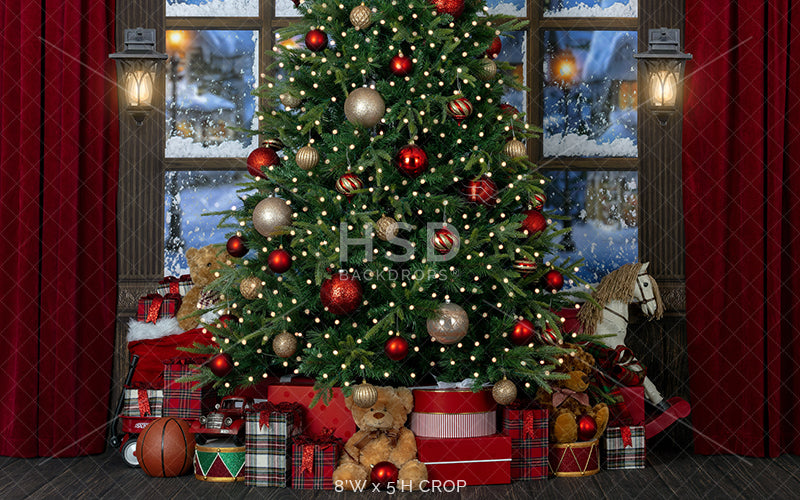 Under the Christmas Tree - HSD Photography Backdrops 