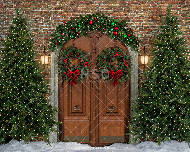 Christmas Cathedral Doors - HSD Photography Backdrops 