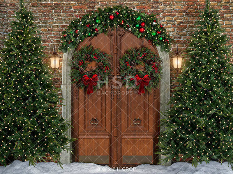 Christmas Cathedral Doors - HSD Photography Backdrops 