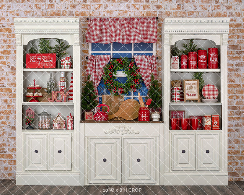 Joyful Christmas Kitchen - HSD Photography Backdrops 