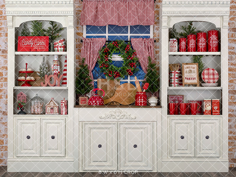 Joyful Christmas Kitchen - HSD Photography Backdrops 
