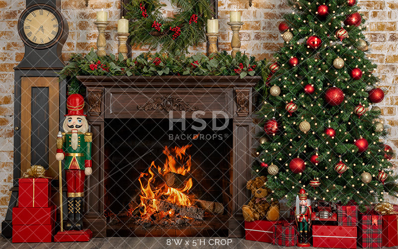 Christmas Backgrounds Fireplace, Christmas Backdrops for Photography