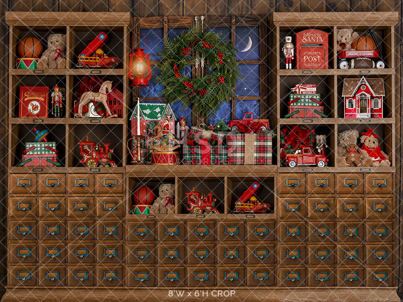 Vintage Santa's Workshop - HSD Photography Backdrops 