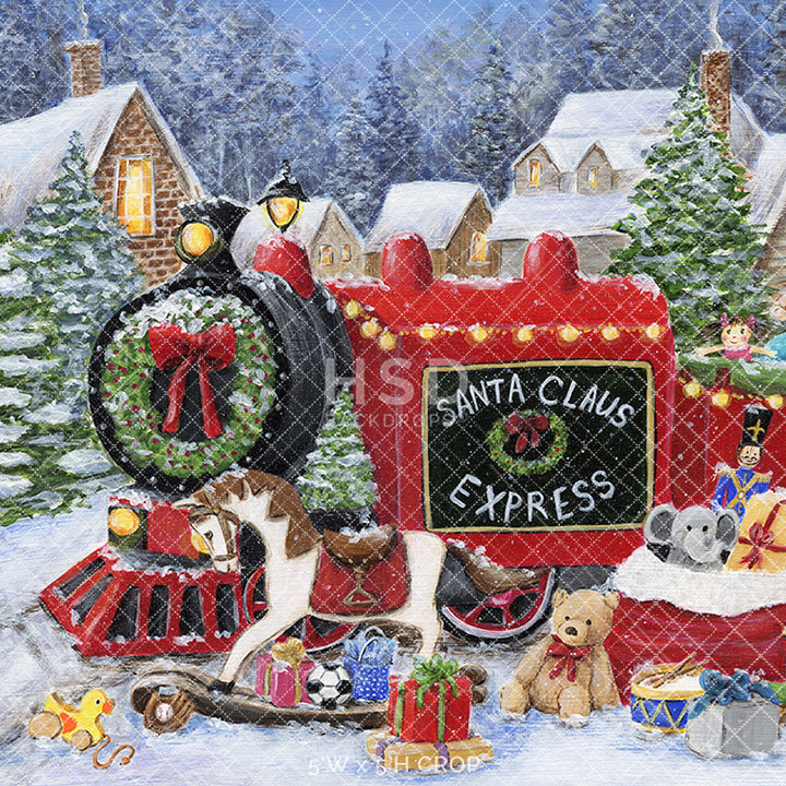 Santa Claus Express - HSD Photography Backdrops 