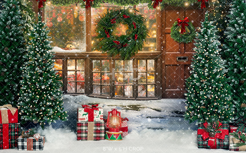 Santa's North Pole (lights) - HSD Photography Backdrops 