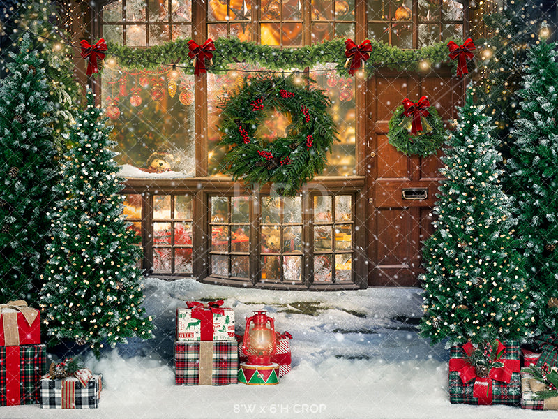 Santa's North Pole (lights) - HSD Photography Backdrops 