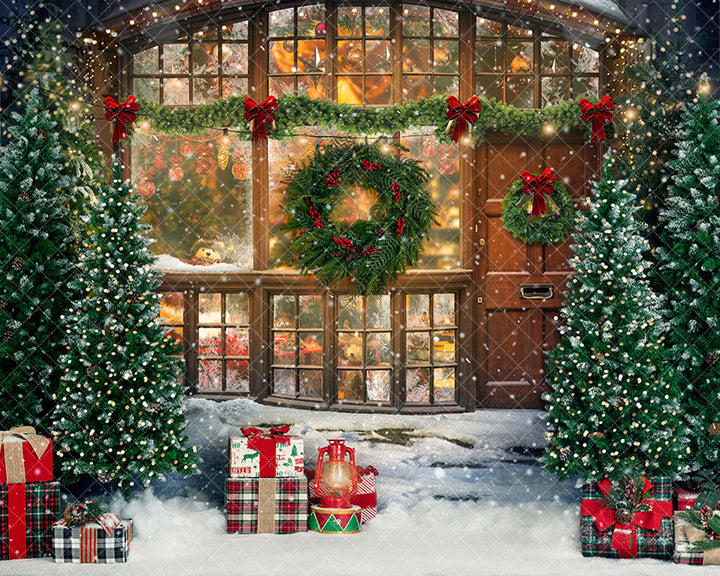 Santa's North Pole (lights) - HSD Photography Backdrops 