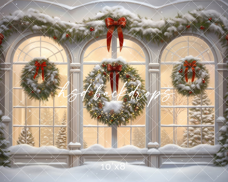 Arched Winter Windows - HSD Photography Backdrops 