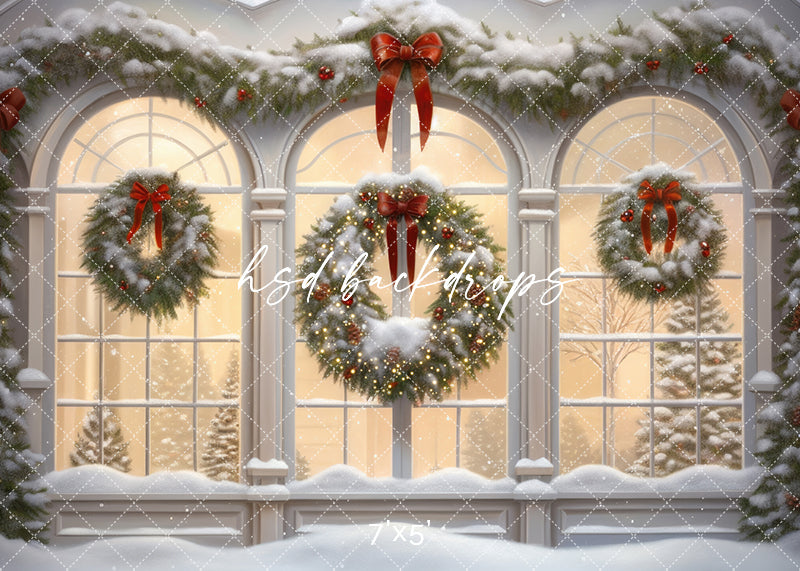 Arched Winter Windows - HSD Photography Backdrops 