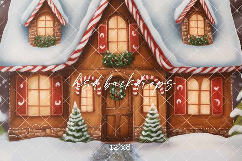 Gingerbread Cottage (sweep options) - HSD Photography Backdrops 