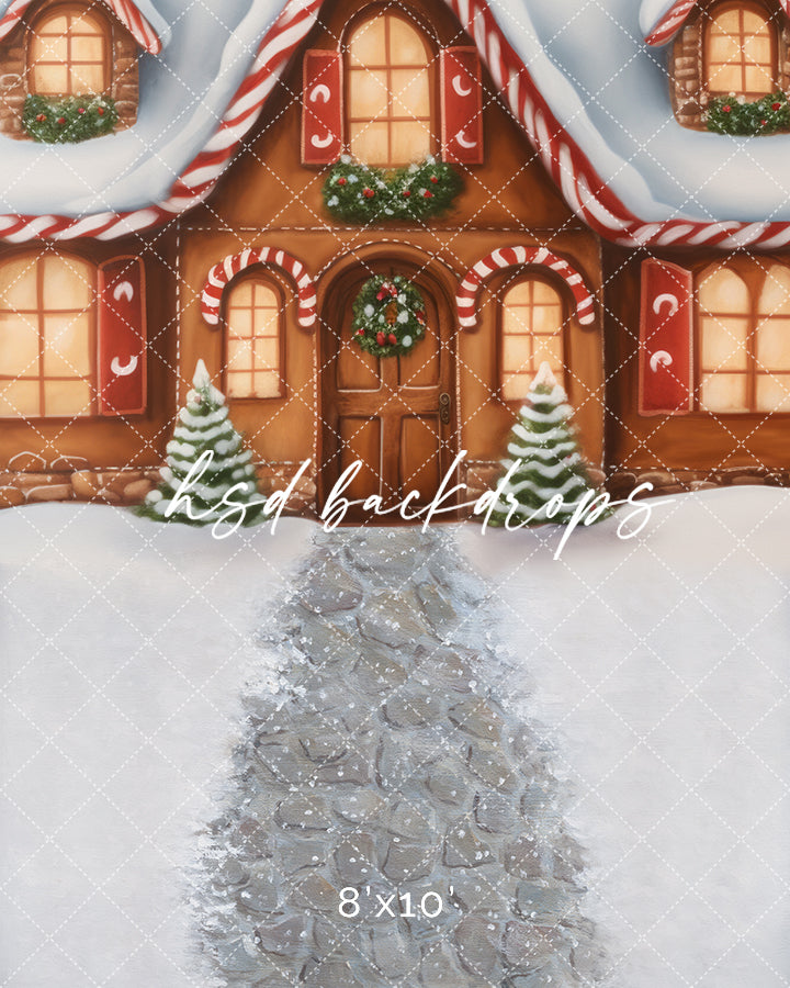 Christmas Gingerbread House Backdrop for Photography – HSD Photography ...
