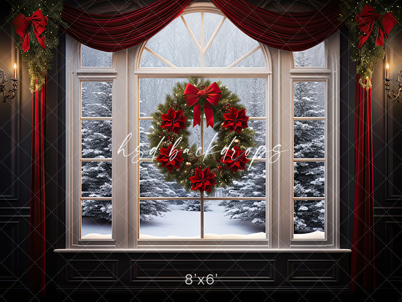 Classic Christmas Window - HSD Photography Backdrops 