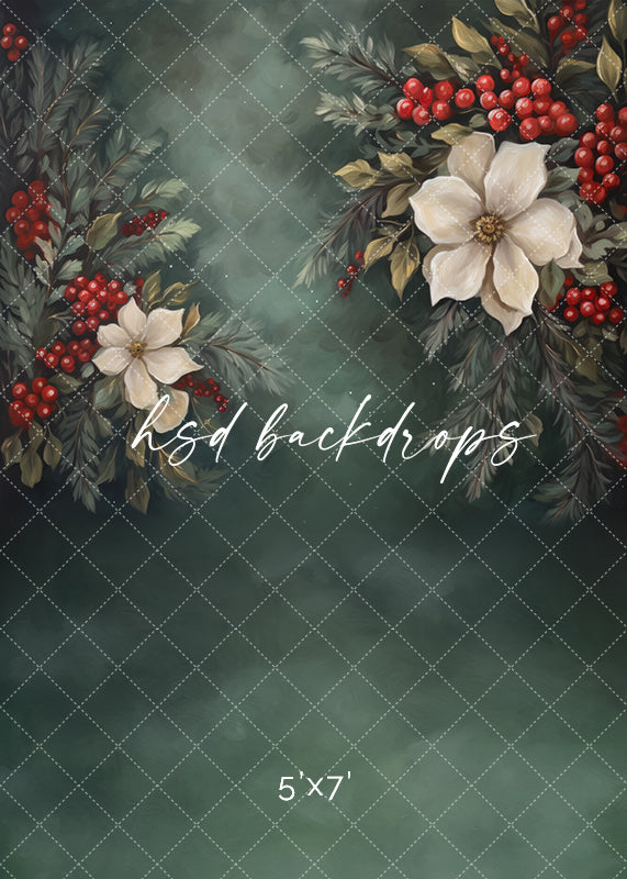 Berry Merry Blooms - HSD Photography Backdrops 